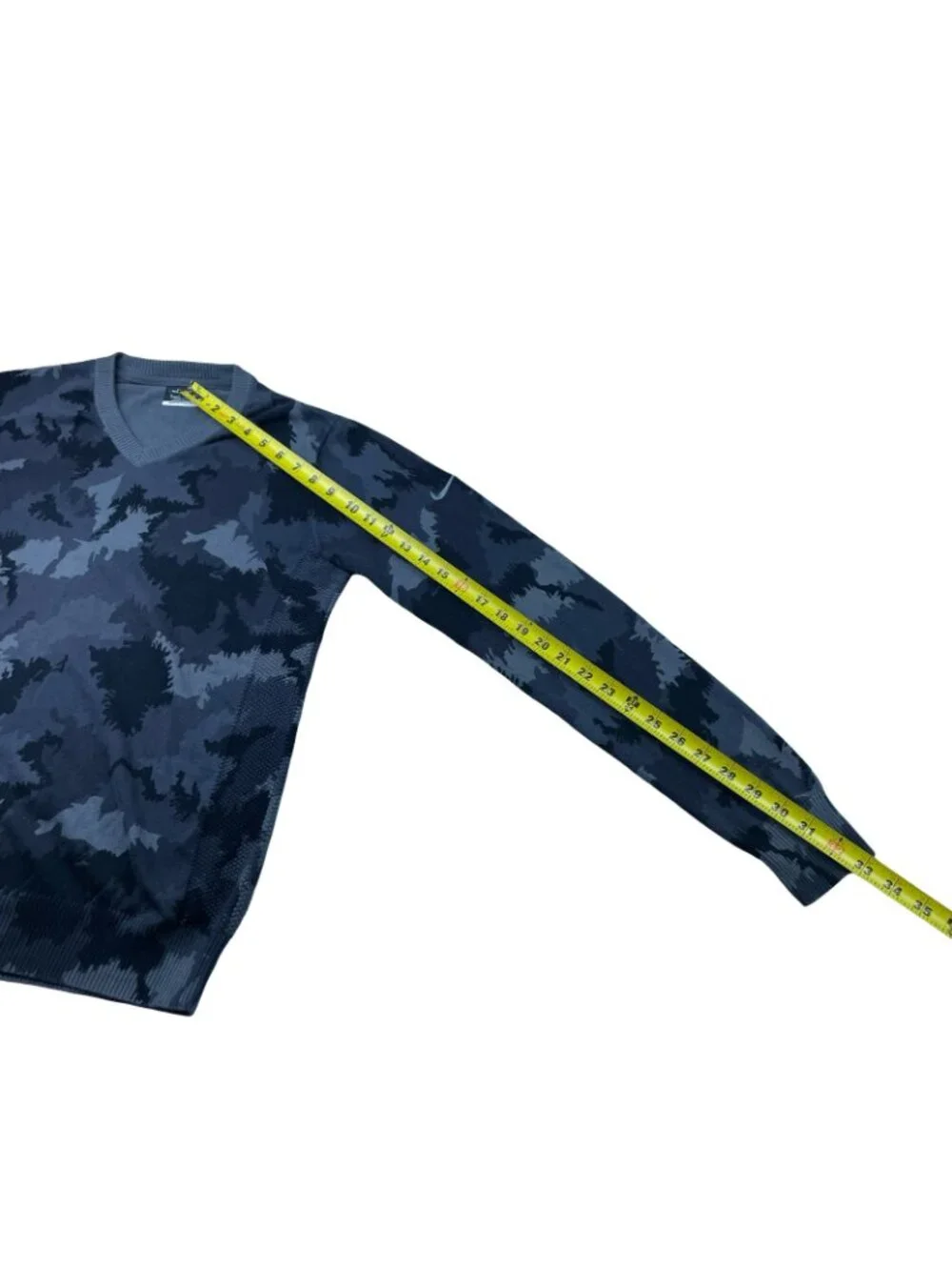 Nike Golf Men's 100% Cotton V-Neck Sweater Gray Camouflage • 803265-063 • Small
